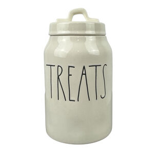 Rae Dunn TREATS Canister with Lid Easter Farmhouse Magenta Artisan Collection